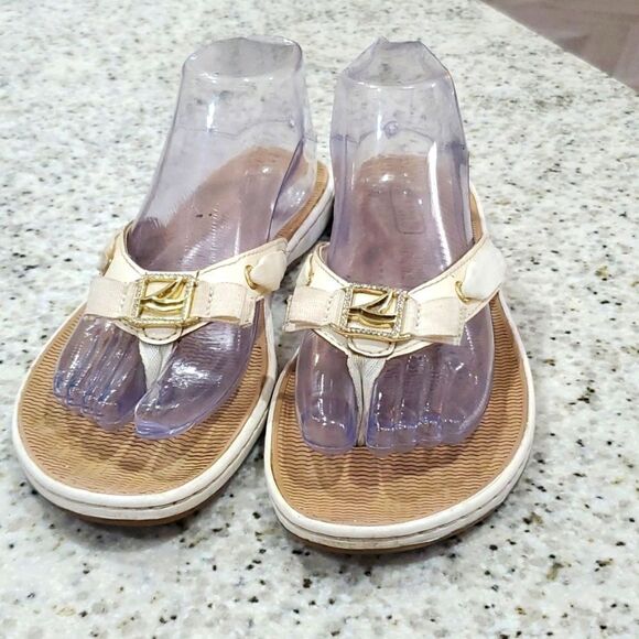 Sperry Women's Sparkly Cream Sandals, Size 8 - Picture 3 of 9